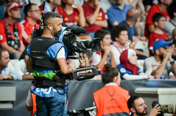 Istanbul Turkey August 2019 Operator Camera Uefa Super Cup Finals — ストック写真