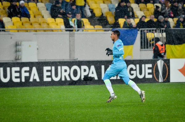 Lviv Ucrania Noviembre 2019 Jugador Joao Victor Durante Partido Uefa — Foto de Stock