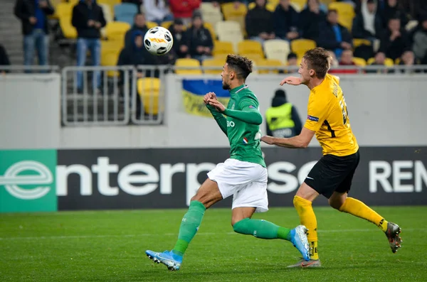 LVIV, UKRAINE - November 07, 2019: Denis Bouanga player during the UEFA Europa League match between Alexandria (Ukraine) vs AS Saint Etienne (France), Ukraine