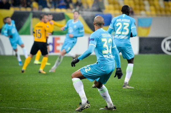 Lviv Ucrania Noviembre 2019 Marcel Tisserand Jugador Durante Partido Uefa — Foto de Stock