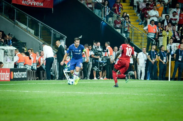 Estambul Turquía Agosto 2019 Jugador Cesar Azpilicueta Durante Partido Super —  Fotos de Stock