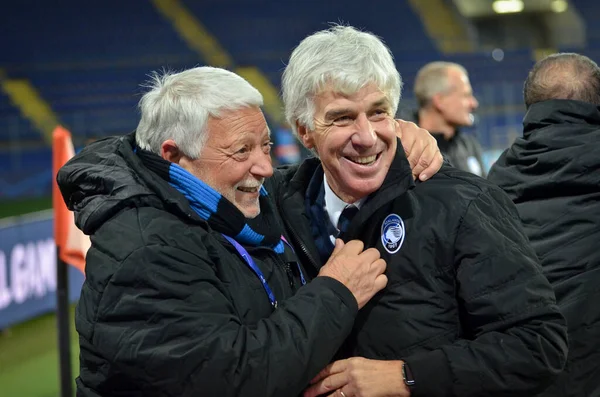 Kharkiv Ukraine December 2019 Coach Gian Piero Gasperini Celebrate Victory — Zdjęcie stockowe