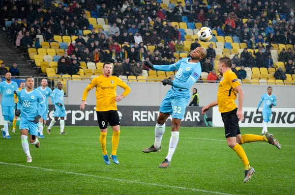 Lviv Ucraina Novembre 2019 Marcel Tisserand Durante Partita Uefa Europa — Foto Stock