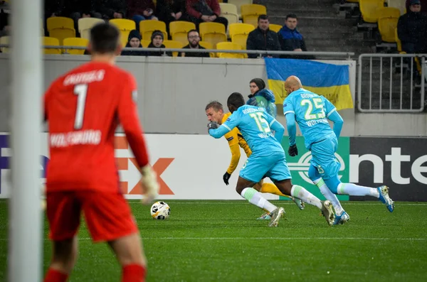 Lviv Ukrajna 2019 November Jerome Roussillon Játékos Uefa Europa League — Stock Fotó