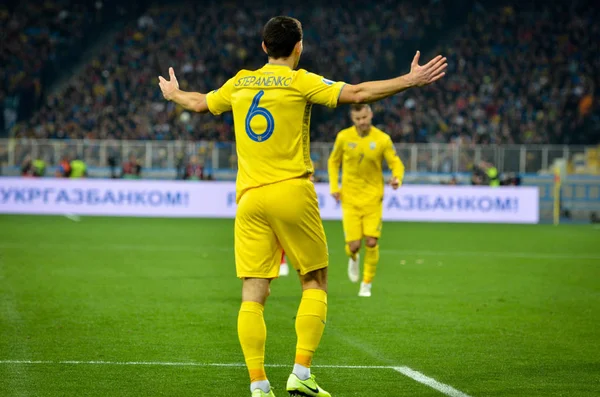 Kijev Ukrajna Október 2019 Taras Stepanenko Játékos Uefa Euro 2020 — Stock Fotó