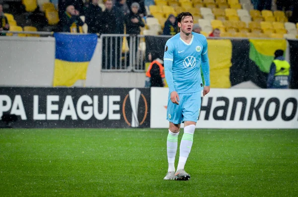 Lviv Ukraine Novembro 2019 Jogador Wout Weghorst Durante Jogo Uefa — Fotografia de Stock