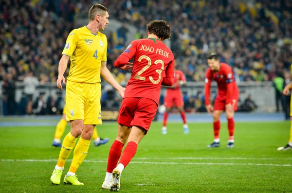 Kyiv Ukraine Outubro 2019 João Félix Durante Partida Qualificação Uefa — Fotografia de Stock