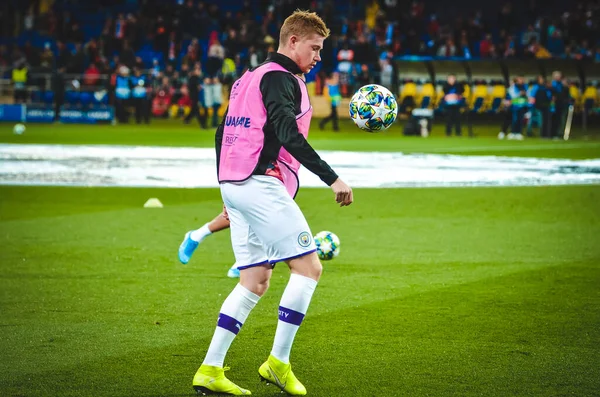 KHARKIV, UKRAINE - September 18, 2019: Kevin De Bruyne during the UEFA Champions League match between Shakhtar Donetsk vs Manchester City (England), Ukraine