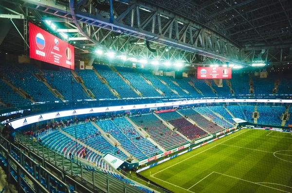 Saint Petersburg Rusia Noviembre 2019 Vista General Del Estadio Gazprom — Foto de Stock