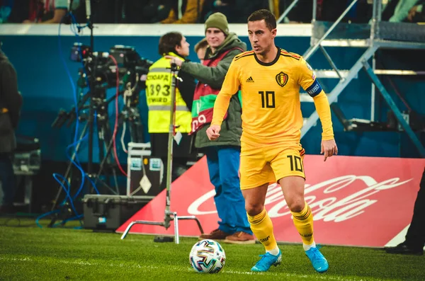 Saint Petersburg Rússia Novembro 2019 Jogador Eden Hazard Durante Jogo — Fotografia de Stock