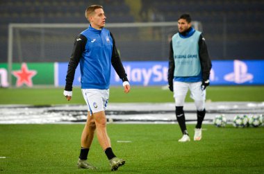 KHARKIV, UKRAINE - December 11, 2019: Mario Pasalic players during the UEFA Champions League match between Shakhtar vs Atalanta Bergamasca Calcio BC (Italy), Ukraine