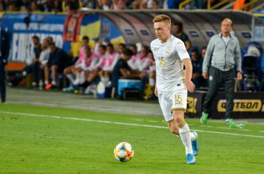 DNIPRO, UKRAINE - September 10, 2019: Viktor Tsyhankov player during the friendly match between national team Ukraine against Nigeria national team, Ukraine