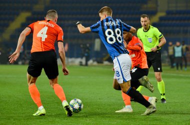 KHARKIV, UKRAINE - December 11, 2019: Mario Pasalic player during the UEFA Champions League match between Shakhtar vs Atalanta Bergamasca Calcio BC (Italy), Ukraine