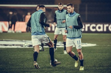 KHARKIV, UKRAINE - December 11, 2019:  Remo Freuler players during the UEFA Champions League match between Shakhtar vs Atalanta Bergamasca Calcio BC (Italy), Ukraine