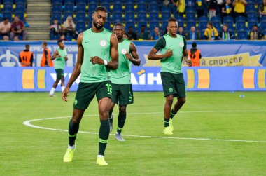 DNIPRO, UKRAINE - September 10, 2019: Semi Ajayi player during the friendly match between national team Ukraine against Nigeria national team, Ukraine