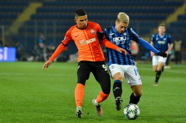 KHARKIV, UKRAINE - December 11, 2019: Papu Gomez player during the UEFA Champions League match between Shakhtar vs Atalanta Bergamasca Calcio BC (Italy), Ukraine