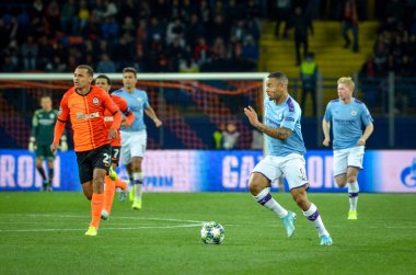KHARKIV, UKRAINE - September 18, 2019: Gabriel Jesus during the UEFA Champions League match between Shakhtar Donetsk vs Manchester City (England), Ukraine