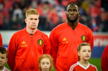 SAINT-PETERSBURG, RUSSIA - November 16, 2019: Kevin De Bruyne player during UEFA EURO 2020 qualifying match between national team Russia against Belgium national team, Russia