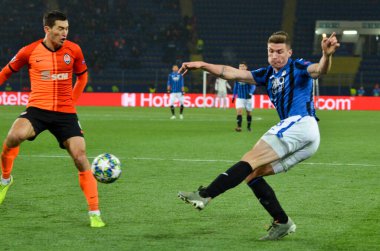 KHARKIV, UKRAINE - December 11, 2019: Robin Gosens player during the UEFA Champions League match between Shakhtar vs Atalanta Bergamasca Calcio BC (Italy), Ukraine