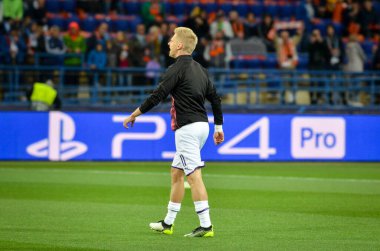 KHARKIV, UKRAINE - September 18, 2019: Oleksandr Zinchenko player during the UEFA Champions League match between Shakhtar Donetsk vs Manchester City (England), Ukraine