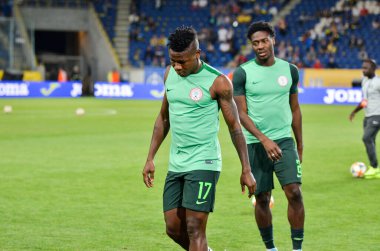DNIPRO, UKRAINE - September 10, 2019: Samuel Kalu player during the friendly match between national team Ukraine against Nigeria national team, Ukraine