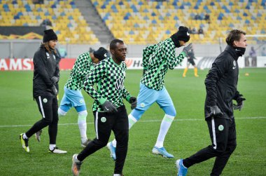 Lviv, Ukrayna - 28 Kasım 2019: Wolfsburg Futbolcusu Uefa Avrupa Ligi (Ukrayna) - Wolfsburg (Almanya), Ukrayna