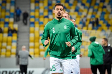 LVIV, UKRAINE - November 07, 2019: Timothee Kolodziejczak player during the UEFA Europa League match between Alexandria (Ukraine) vs AS Saint Etienne (France), Ukraine