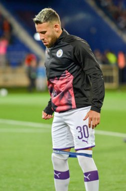 KHARKIV, UKRAINE - September 18, 2019: Nicolas Otamendi player during the UEFA Champions League match between Shakhtar Donetsk vs Manchester City (England), Ukraine
