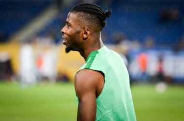 DNIPRO, UKRAINE - September 10, 2019: Joe Aribo player during the friendly match between national team Ukraine against Nigeria national team, Ukraine