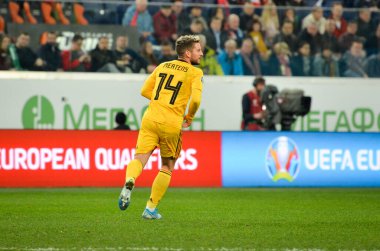 SAINT-PETERSBURG, RUSSIA - November 16, 2019: Dries Mertens player during UEFA EURO 2020 qualifying match between national team Russia against Belgium national team, Russia