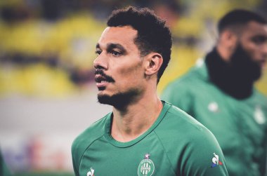 LVIV, UKRAINE - November 07, 2019: Assane Diousse player during the UEFA Europa League match between Alexandria (Ukraine) vs AS Saint Etienne (France), Ukraine