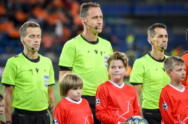 KHARKIV, UKRAINE - September 18, 2019: Referee Artur Soares Dias during the UEFA Champions League match between Shakhtar Donetsk vs Manchester City (England), Ukraine