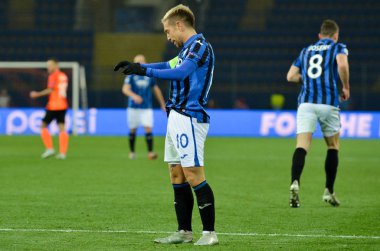 KHARKIV, UKRAINE - December 11, 2019: Papu Gomez player during the UEFA Champions League match between Shakhtar vs Atalanta Bergamasca Calcio BC (Italy), Ukraine