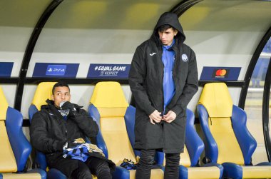 KHARKIV, UKRAINE - December 11, 2019: Atalanta reserve footballers during the UEFA Champions League match between Shakhtar vs Atalanta Bergamasca Calcio BC (Italy), Ukraine