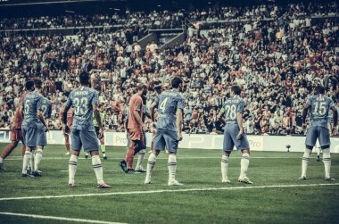 Istanbul, Turkey - August 14, 2019: Chelsea  Football player during the UEFA Super Cup Finals match between Liverpool and Chelsea at Vodafone Park in Vodafone Arena, Turkey