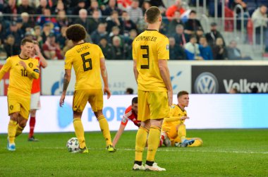 SAINT-PETERSBURG, RUSSIA - November 16, 2019: Thomas Vermaelen player during UEFA EURO 2020 qualifying match between national team Russia against Belgium national team, Russia