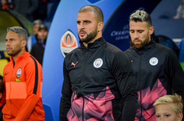 KHARKIV, UKRAINE - September 18, 2019: Kyle Walker player during the UEFA Champions League match between Shakhtar Donetsk vs Manchester City (England), Ukraine