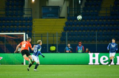 KHARKIV, UKRAINE - December 11, 2019: Papu Gomez player during the UEFA Champions League match between Shakhtar vs Atalanta Bergamasca Calcio BC (Italy), Ukraine