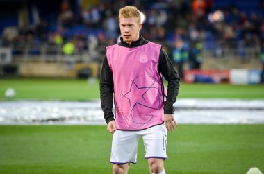 KHARKIV, UKRAINE - September 18, 2019: Kevin De Bruyne during the UEFA Champions League match between Shakhtar Donetsk vs Manchester City (England), Ukraine
