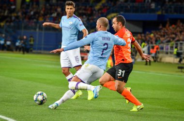KHARKIV, UKRAINE - September 18, 2019: Kyle Walker during the UEFA Champions League match between Shakhtar Donetsk vs Manchester City (England), Ukraine