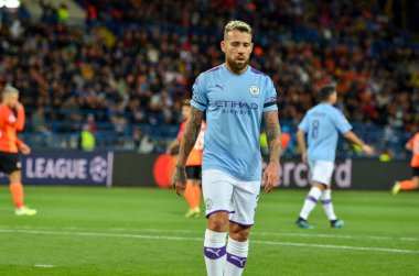 KHARKIV, UKRAINE - September 18, 2019: Nicolas Otamendi player during the UEFA Champions League match between Shakhtar Donetsk vs Manchester City (England), Ukraine