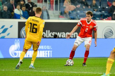 SAINT-PETERSBURG, RUSSIA - November 16, 2019: Thorgan Hazard player during UEFA EURO 2020 qualifying match between national team Russia against Belgium national team, Russia