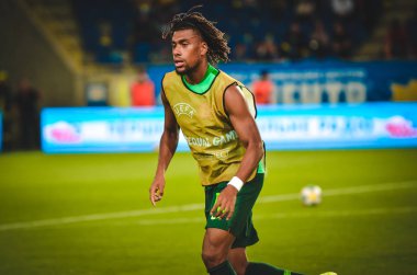 DNIPRO, UKRAINE - September 10, 2019: Alex Iwobi player during the friendly match between national team Ukraine against Nigeria national team, Ukraine