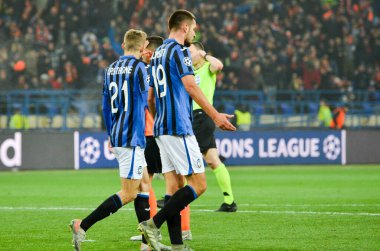 KHARKIV, UKRAINE - December 11, 2019: Timothy Castagne player during the UEFA Champions League match between Shakhtar vs Atalanta Bergamasca Calcio BC (Italy), Ukraine