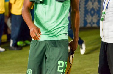 DNIPRO, UKRAINE - September 10, 2019: Chidozie Awaziem during the friendly match between national team Ukraine against Nigeria national team, Ukraine