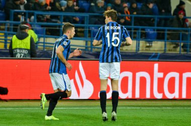 KHARKIV, UKRAINE - December 11, 2019: Marten de Roon player during the UEFA Champions League match between Shakhtar vs Atalanta Bergamasca Calcio BC (Italy), Ukraine