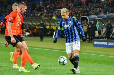 KHARKIV, UKRAINE - December 11, 2019: Papu Gomez player during the UEFA Champions League match between Shakhtar vs Atalanta Bergamasca Calcio BC (Italy), Ukraine