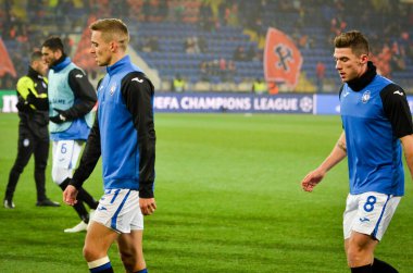 KHARKIV, UKRAINE - December 11, 2019:  Timothy Castagne during the UEFA Champions League match between Shakhtar vs Atalanta Bergamasca Calcio BC (Italy), Ukraine