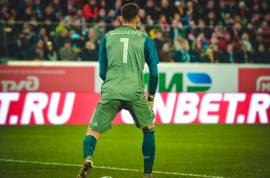 Saint-Petersburg, Rusya - 16 Kasım 2019: Uefa Euro 2020 ön eleme karşılaşmasında Guilherme, Belçika milli takımı Rusya 'ya karşı