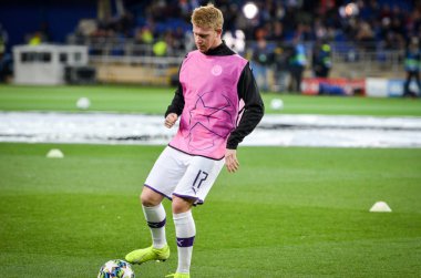 KHARKIV, UKRAINE - September 18, 2019: Kevin De Bruyne during the UEFA Champions League match between Shakhtar Donetsk vs Manchester City (England), Ukraine